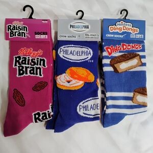 Raisin Bran Pink Crew Socks